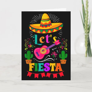 Lasst uns Fiesta mexikanischer Sombrero Cinco de M Karte