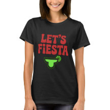 Lasst uns Fiesta Minimal Typography T-Shirt