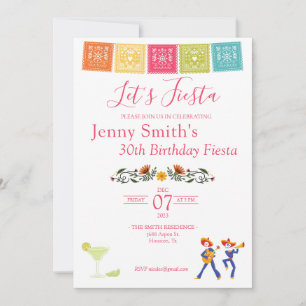 Lasst uns Fiesta-Party-Einladung  Einladung