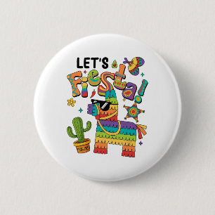 Lasst uns Fiesta Pinata Cinco De Mayo Party Mexica Button