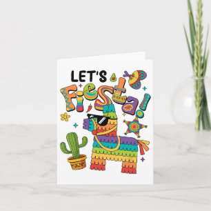 Lasst uns Fiesta Pinata Cinco De Mayo Party Mexica Karte