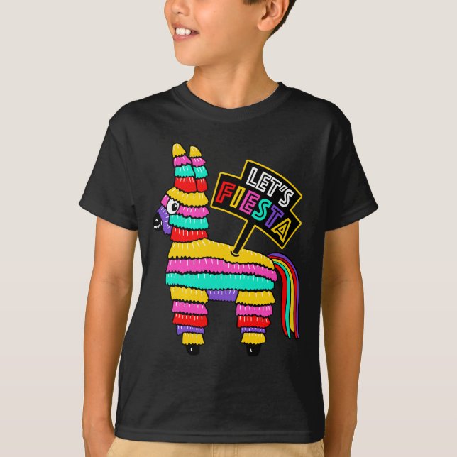 Lasst uns Fiesta Piñata T - Shirt (Vorderseite)