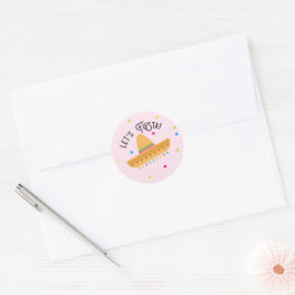 Lasst uns Fiesta Round Stickers