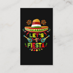 Lasst uns Fiesta Sombrero Happy Cinco De Mayo Part Visitenkarte