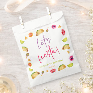 Lasst uns Fiesta Taco Mexican Fiesta Birthday Part Geschenktütchen