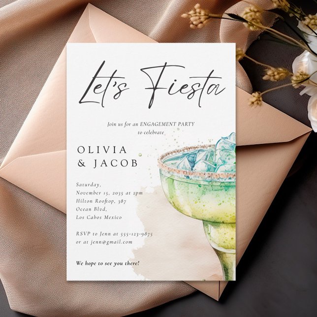 Lasst uns Fiesta Tequila Engagement Party machen Einladung (Von Creator hochgeladen)