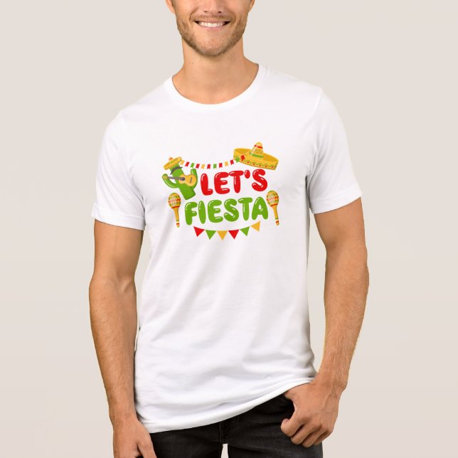Lasst uns Fiesta Tri-Blend Shirt (Vorderseite)