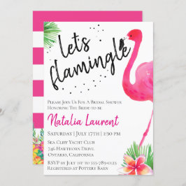 Lasst uns Flamingle Bridal Dusche Einladung