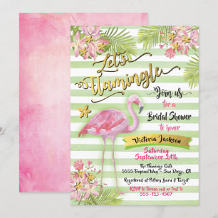 Lasst uns Flamingle Bridal Duwer Einladungen mache