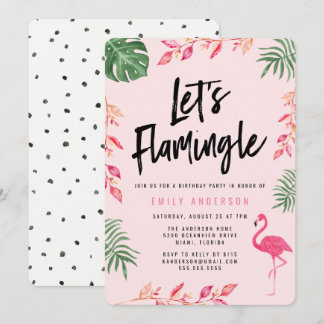 Lasst uns Flamingle | Einladung zur Geburtstagspar