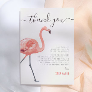 Lasst uns Flamingle feiern   Flamingo Geburtstags- Dankeskarte