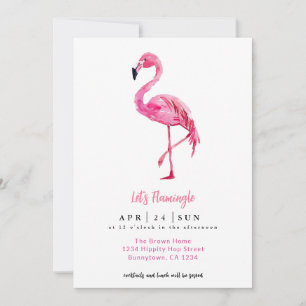Lasst uns Flamingle Flamingo Cocktails trinken Einladung