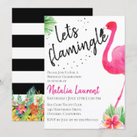 Lasst uns Flamingle Geburtstagsparty einladen