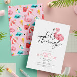 Lasst uns Flamingle Modern Pink Flamingo 30. Gebur Einladung<br><div class="desc">Lasst uns Flamingle Moderne rosa Flamingo 30. Geburtstag Einladung</div>