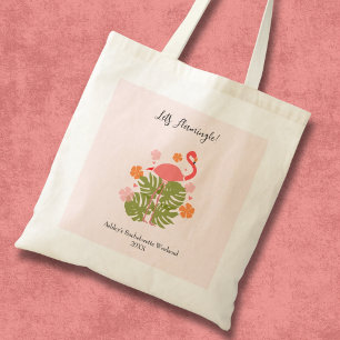 Lasst uns Flamingle Rosa Flamingo Junggesellinnena Tragetasche