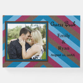 Lasst uns Flamingle Striping Muster hinzufügen Cou Gästebuch