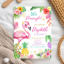 Lasst uns Flamingo Flamingle Tropical Geburtstag f