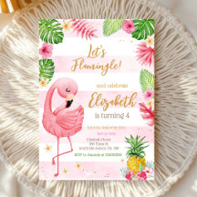Lasst uns Flamingo Flamingle Tropical Geburtstag f