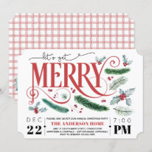 Lasst uns frohe Weihnachts-Party Einladung für den