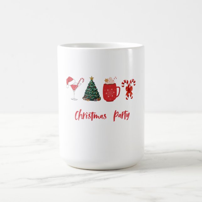 Lasst uns fröhlich sein – Lustige Weihnachtsfeier Kaffeetasse (Mittel)