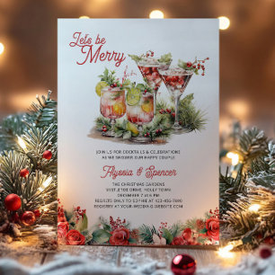 Lasst uns fröhliche Weihnachts-Cocktails zur Hochz Einladung