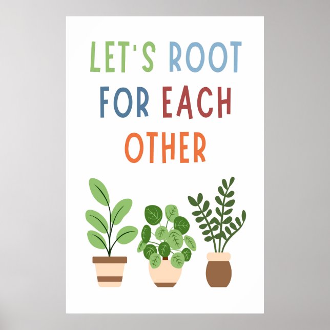 Lasst uns für einander wurzeln poster (Vorne)