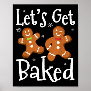 Lasst uns gebackene Cookie-Back-Team Lebkuchen Wei Poster