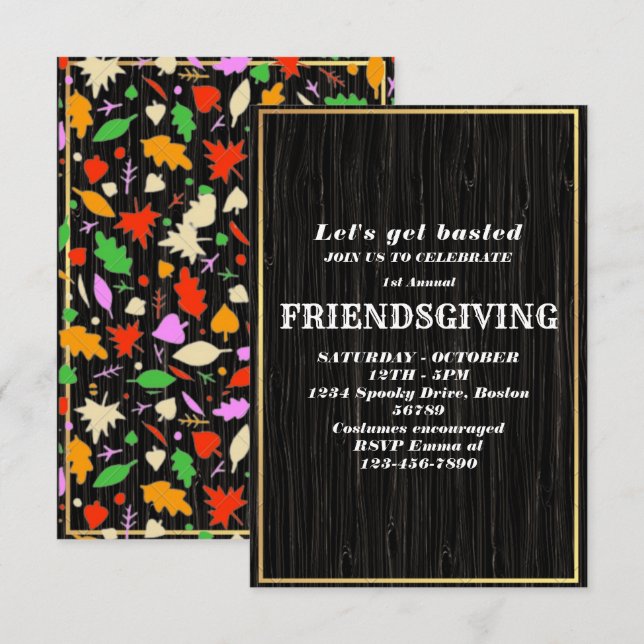 Lasst uns gebastelt werden | Einladung der Freunde (Vorne/Hinten)