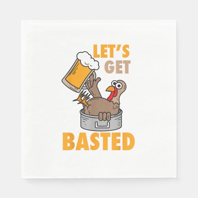 Lasst uns gebastelt werden Funny Turkey - Cooler E Serviette (Vorderseite)