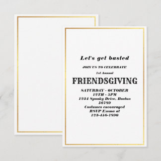 Lasst uns gebraten werden | Friendsgiving-Einladun Einladung