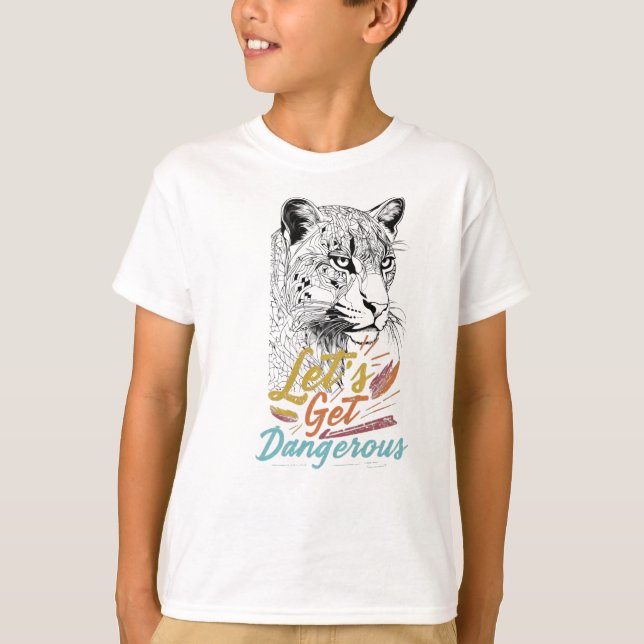 Lasst uns gefährlichen schwarzen Tiger kriegen T-Shirt (Vorderseite)