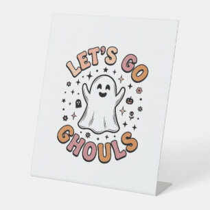 Lasst uns gehen, Geister süße Halloween-Geister  Sockelschild