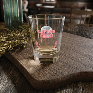 Lasst uns gehen Mädchen Disco Cowgirl Junggesellin Schnapsglas