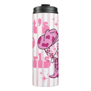 Lasst uns gehen Mädchen Disco Cowgirl Junggesellin Thermosbecher