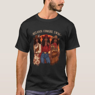 Lasst uns gehen Mädchen Retro Western Country Mela T-Shirt