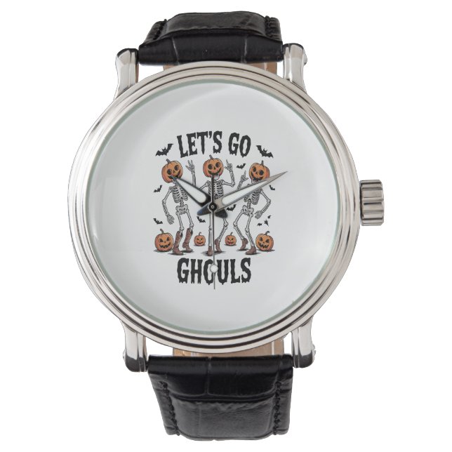 Lasst uns Ghouls gehen, lustig Spooky Armbanduhr (Vorderseite)