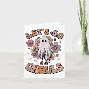 Lasst uns Ghouls Ghost 70er Hippie Halloween Herbs Karte