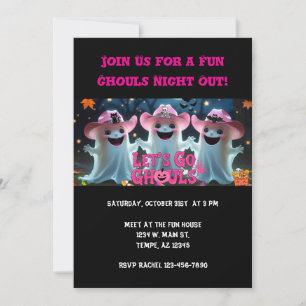 Lasst uns Ghouls Girls Night Out Halloween Custom  Einladung