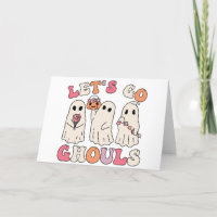 Lasst uns Ghouls Groovy Ghost mit Vintagen Blume g