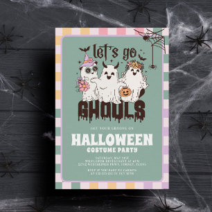 Lasst uns Ghouls Groovy Halloween Party Kostüme ge Einladung