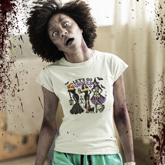 Lasst uns Ghouls Halloween-Design gehen Tri-Blend Shirt (Von Creator hochgeladen)