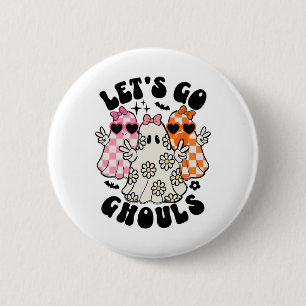 Lasst uns Ghouls Halloween Ghost Flora Spooky Seas Button