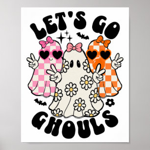 Lasst uns Ghouls Halloween Ghost Flora Spooky Seas Poster