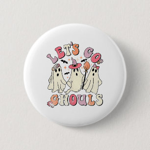 Lasst uns Ghouls Halloween Ghost Outfit Kostüm Ret Button