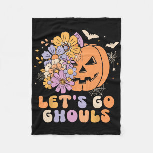 Lasst uns Ghouls Halloween Pumpkin Kostüm Retro Gr Fleecedecke