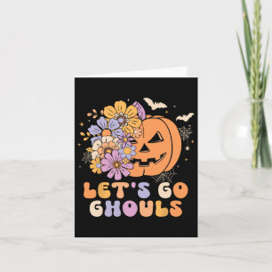 Lasst uns Ghouls Halloween Pumpkin Kostüm Retro Gr Karte