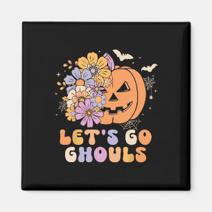Lasst uns Ghouls Halloween Pumpkin Kostüm Retro Gr Magnet
