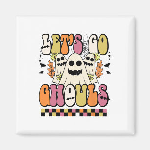 Lasst uns Ghouls Retro Blumengeister Groovy Hallow Magnet