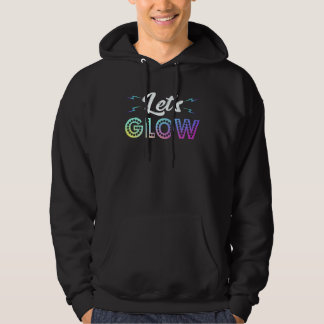 Lasst uns Glow Party Retro-Farbdesign für Jungen & Hoodie