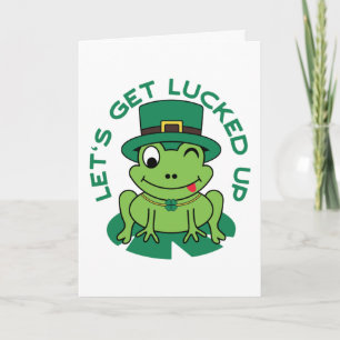 Lasst uns Glück haben Frosch Glücklicher St. Patri Karte